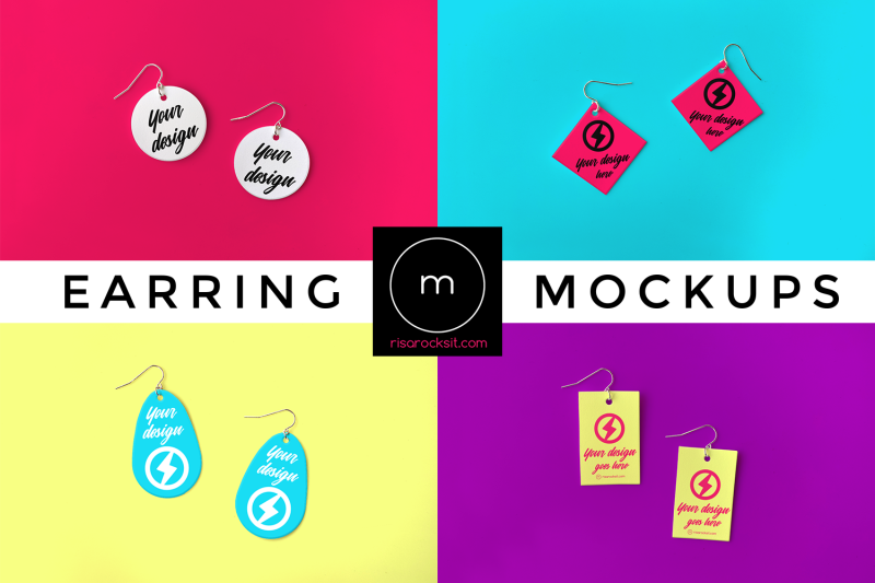 Free Earring Set | Mock Up (PSD Mockups)