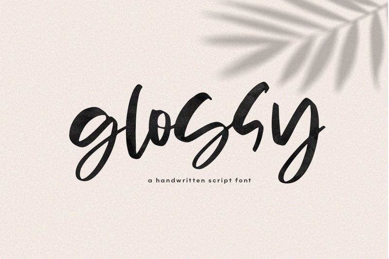 glossy-a-handwritten-script-font