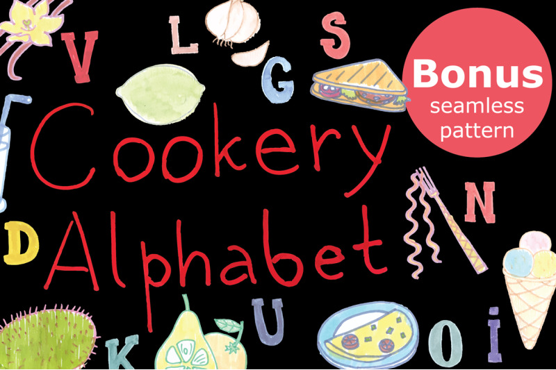 cookery-alphabet-watercolor-markers