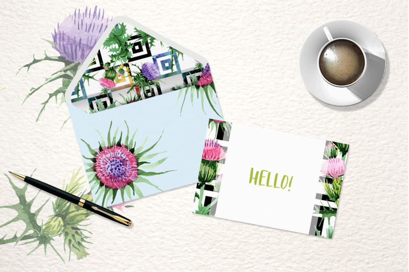 thistle-watercolor-set-digital-flowers-clipart-hand-painted