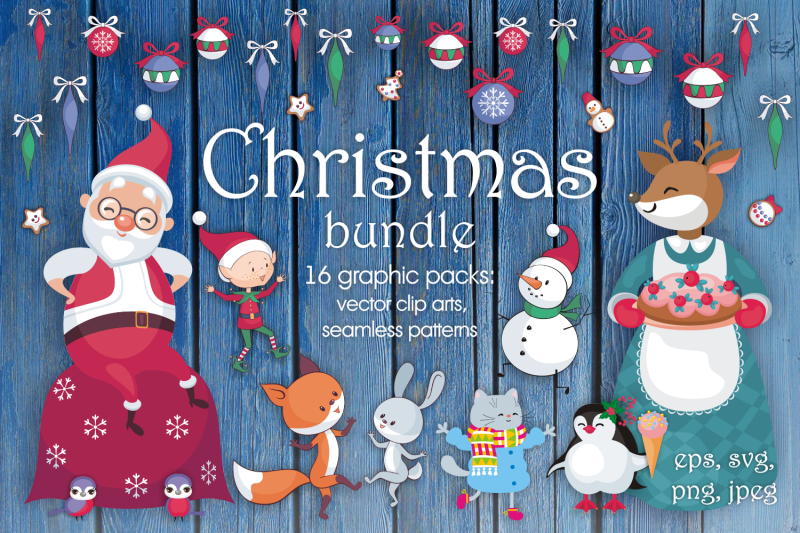 christmas-bundle-vector-cliparts-and-seamless-patterns