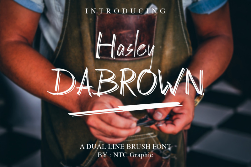 hasley-dabrown-dual-line-handbrush-nbsp-font