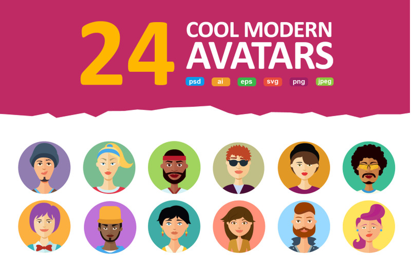 vector-avatars-cartoon-people-friends-set