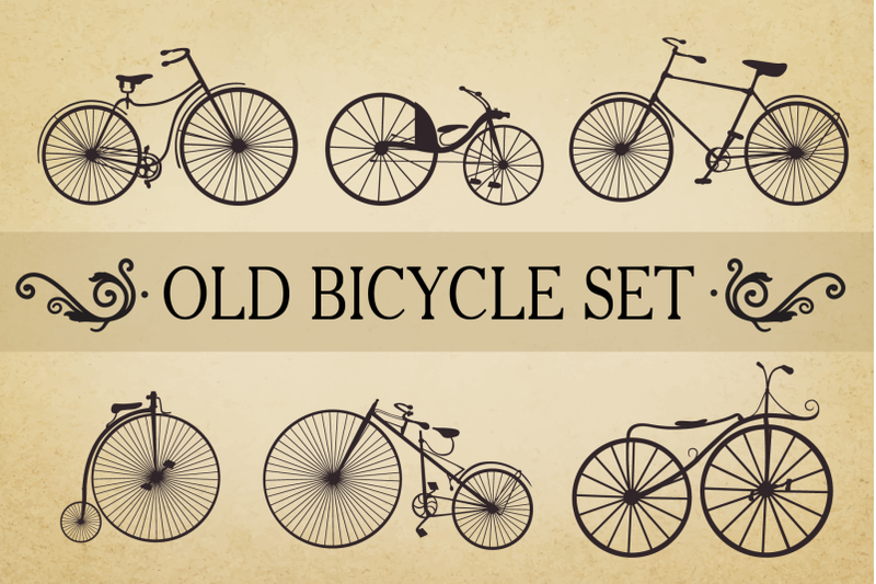 bicycle-vector-set-old