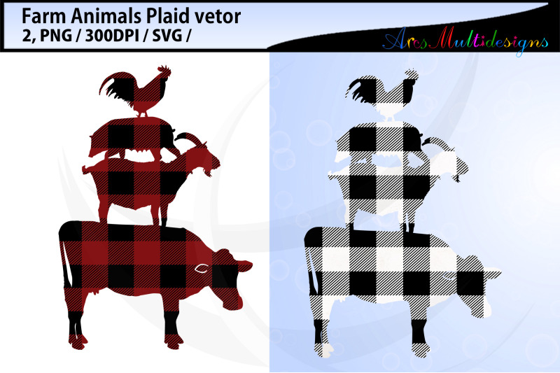 plaid-farm-animal-svg-plaid-farm-animal-bundle-vector