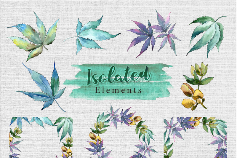 watercolor-cannabis-png-leaves-set-commercial-use-personal-use
