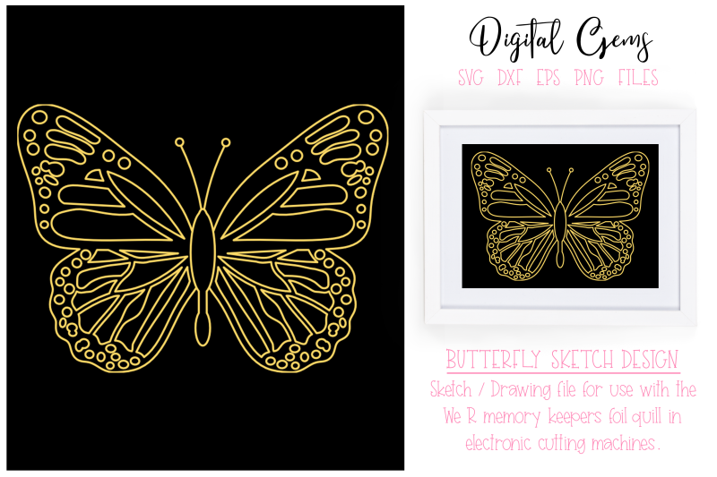 butterfly-foil-quill-drawing-design