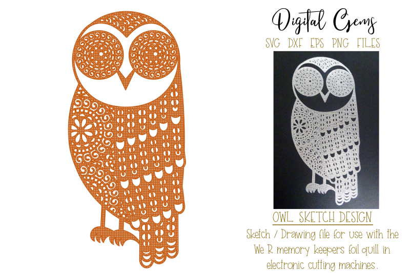 owl-foil-quill-design