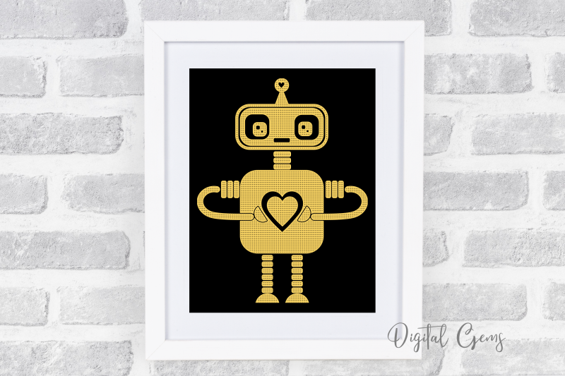 robot-foil-quill-drawing-sketch-design