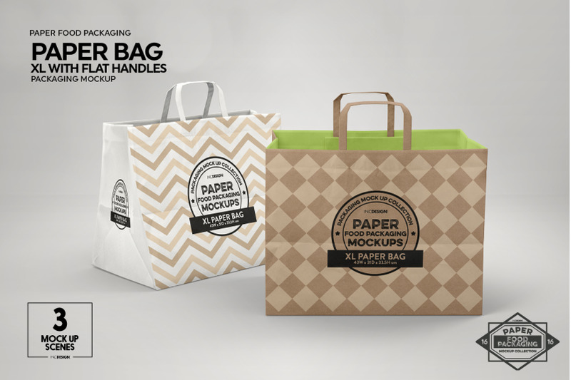 Download Glossy Kraft Paper Shopping Bag Mockup Front View - Free ...