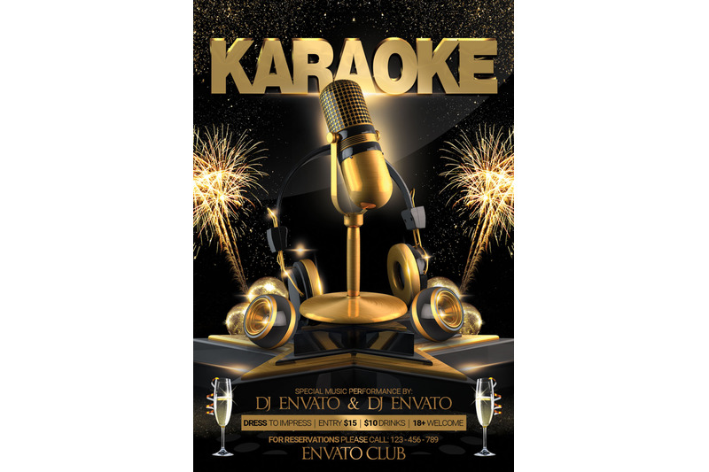 karaoke-night-party-flyer