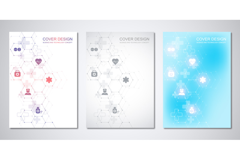 template-brochure-or-cover-design-book-flyer-with-medical-icons-and