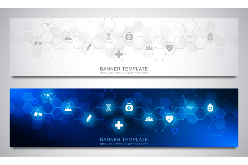 banners-design-template-for-healthcare-and-medical-decoration-with-fla