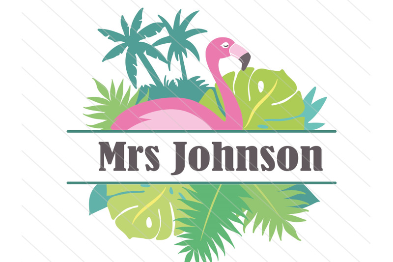 flamingo-split-frame-svg-vector-clipart-cut-file-tropical-svg