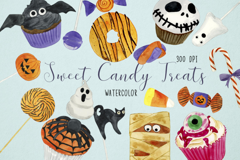 watercolor-halloween-candy-clipart-halloween-sweets-clipart-trick-or