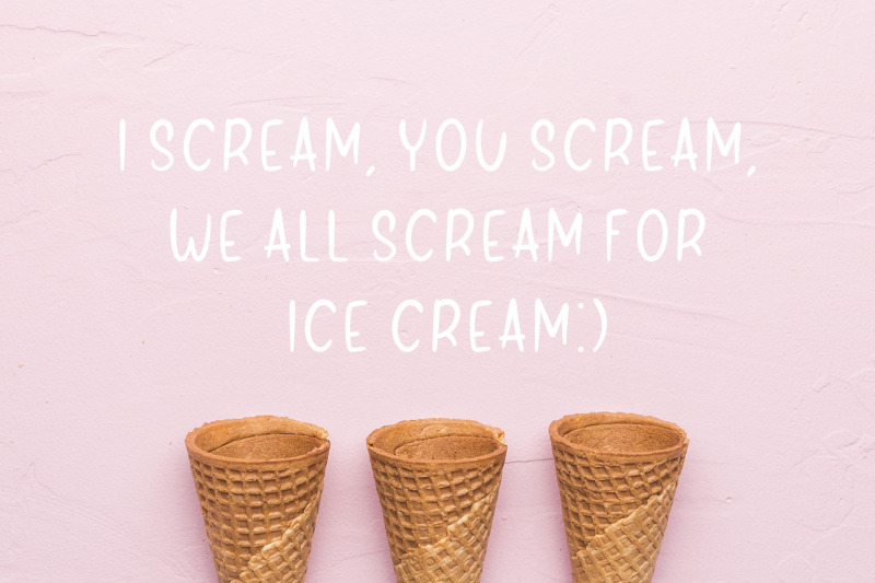 brush-font-and-ice-cream-pack
