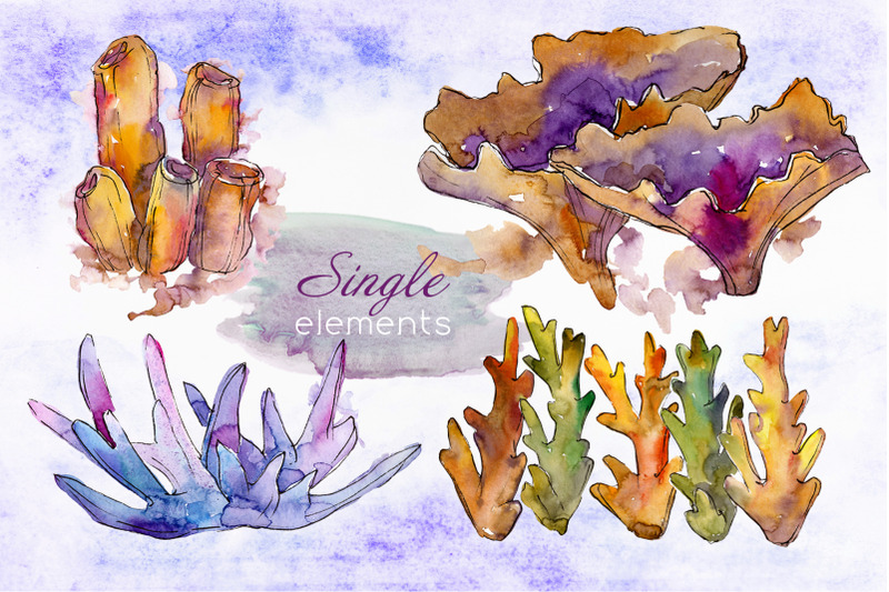 watercolor-sea-corals-png-set