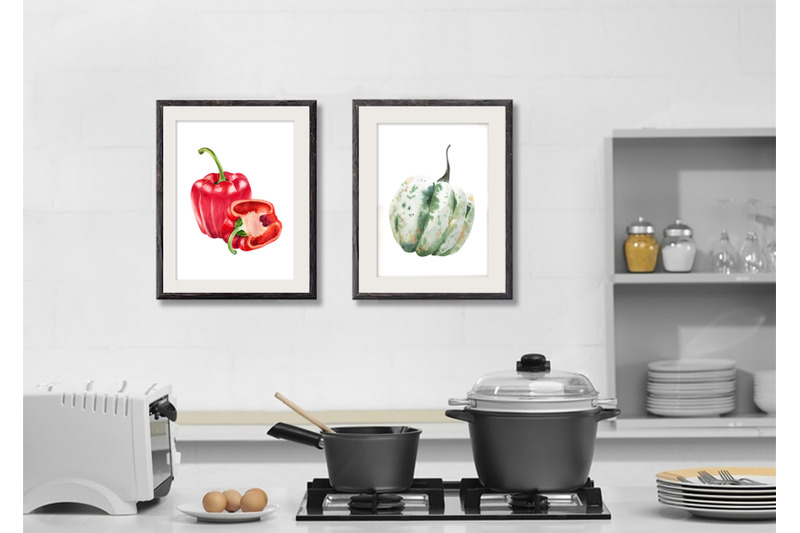 watercolor-spices-and-vegetables-set