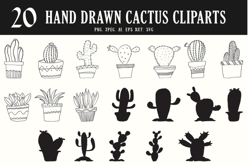 20-handdrawn-cactus-cliparts