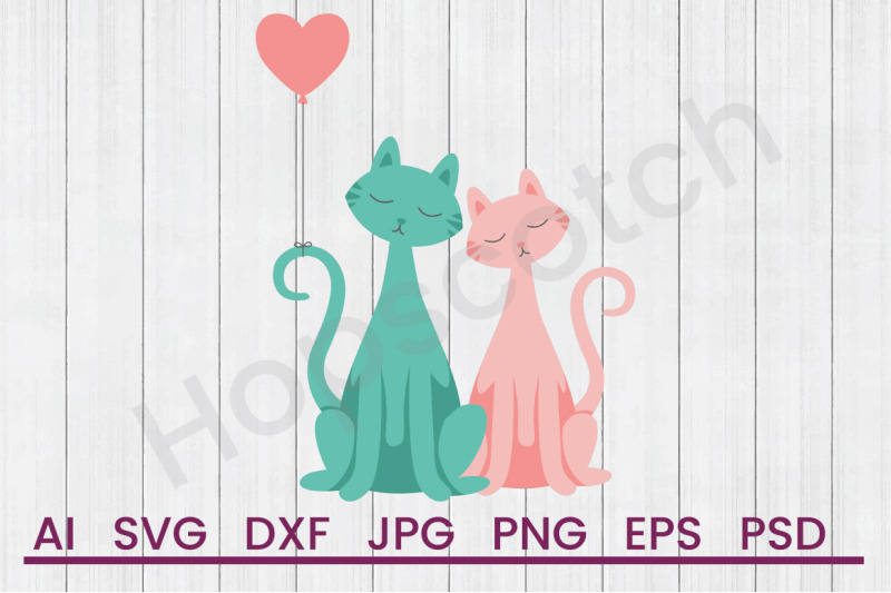 valentine-cats-svg-file-dxf-file