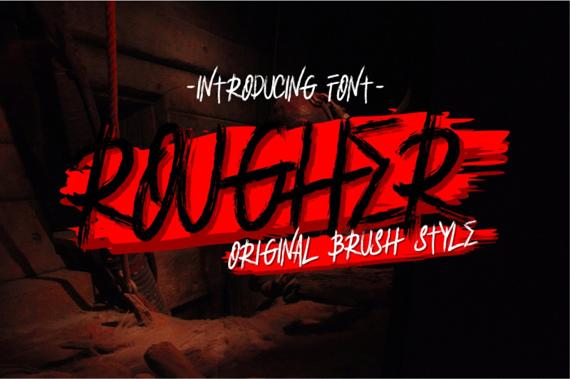 rougher-brush-font