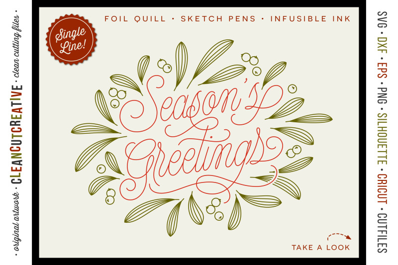 foil-quill-season-039-s-greetings-single-line-christmas-file-svg