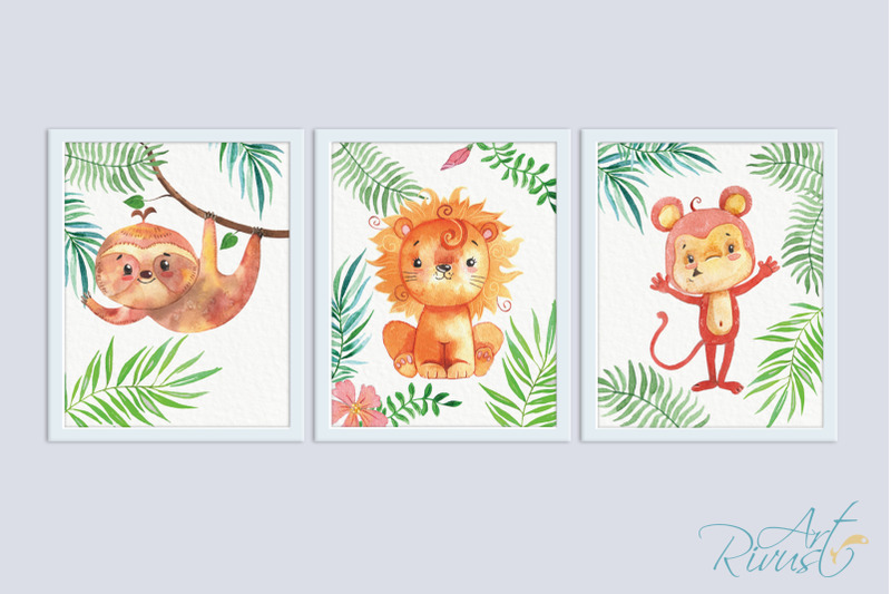 printable-nursery-art-safari-animals-cute-african-wild-animal-wall