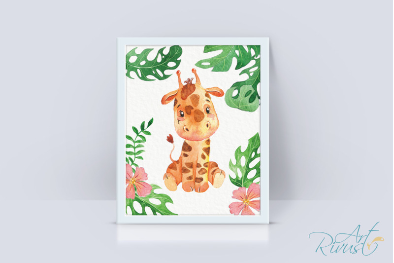 printable-nursery-art-safari-animals-cute-african-wild-animal-wall