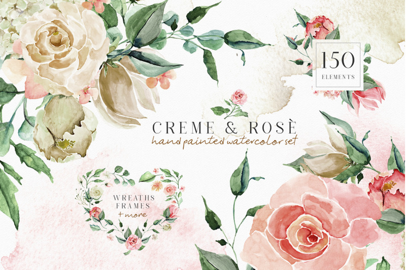 creme-amp-rose-watercolor-illustrations-set