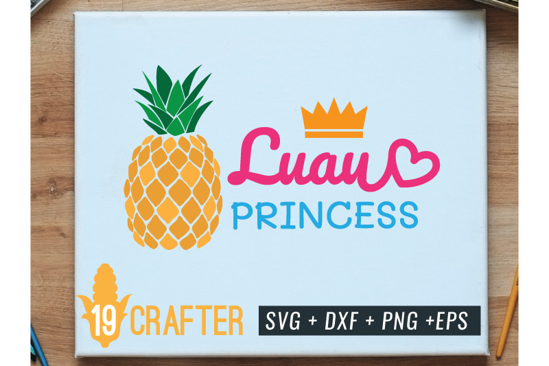 luau-princess-with-pineapple-summer-beach-svg