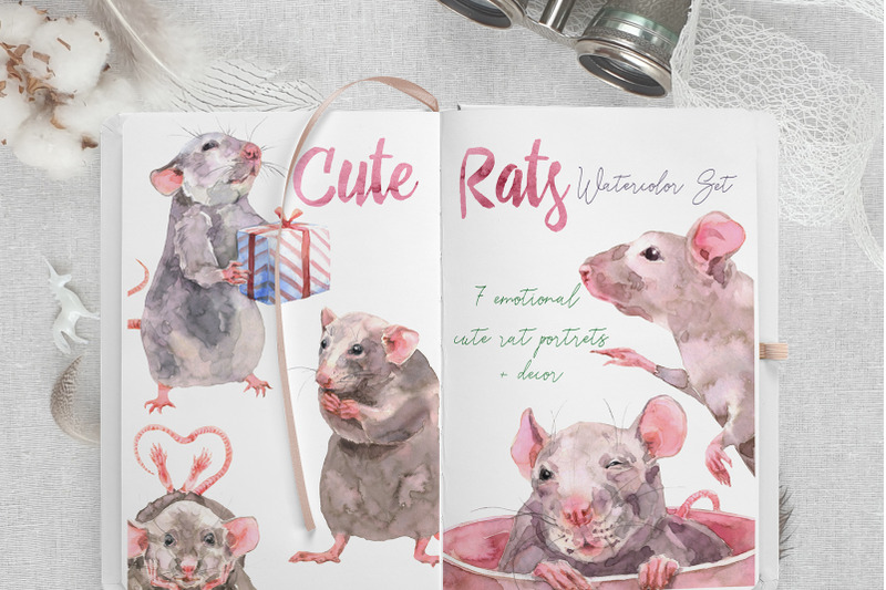 cute-rats-watercolor-set
