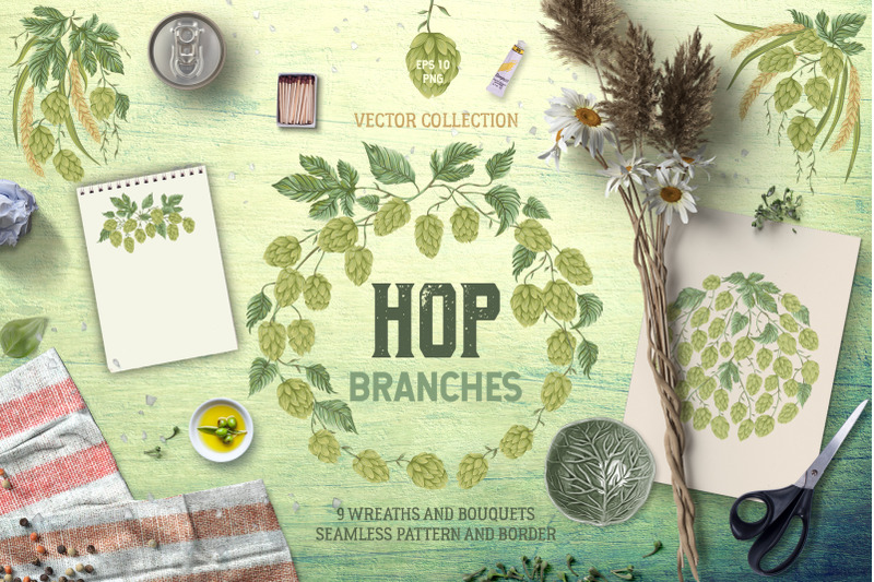 hop-branches-vector-collection