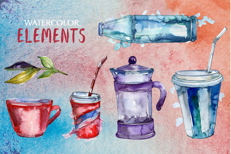 watercolor-drinks-png-set