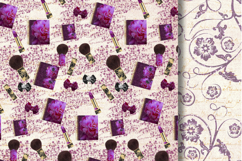 halloween-paper-pack-purple-papers-fall-digital-papers-6x6