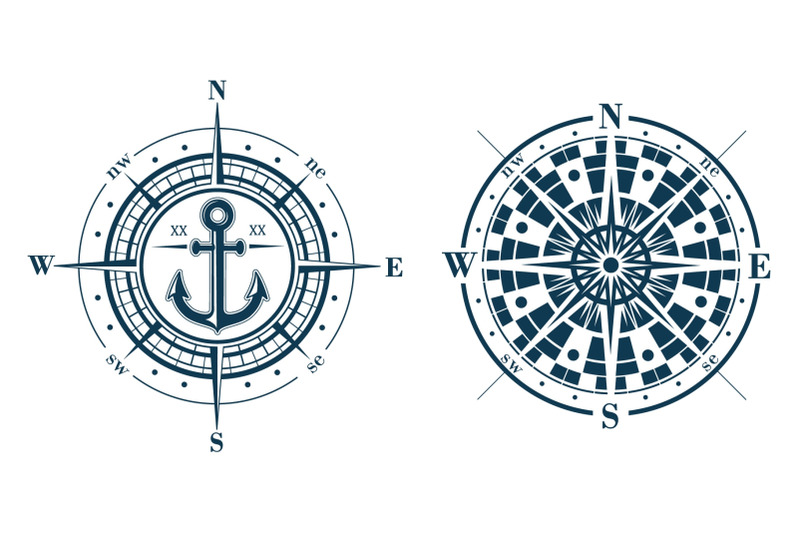 compass-roses-windroses-vector-set