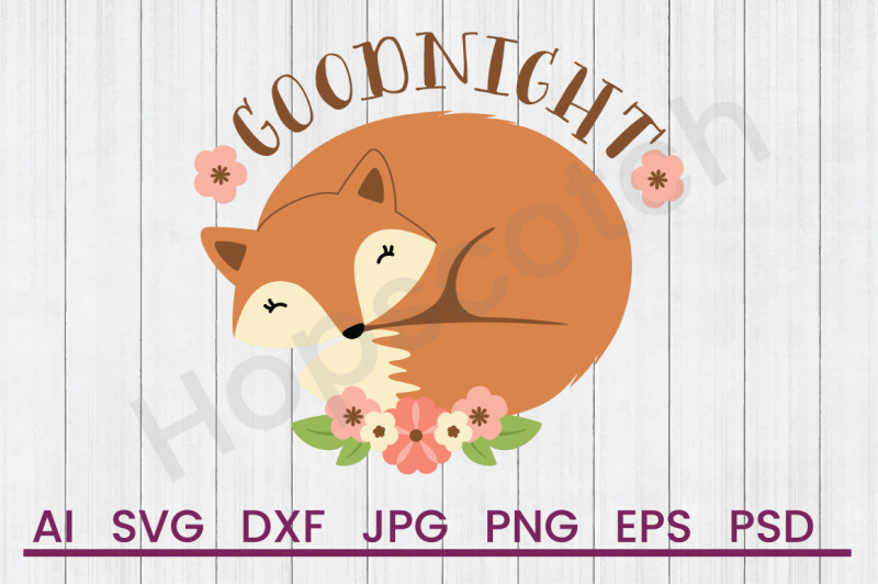 goodnight-fox-svg-file-dxf-file