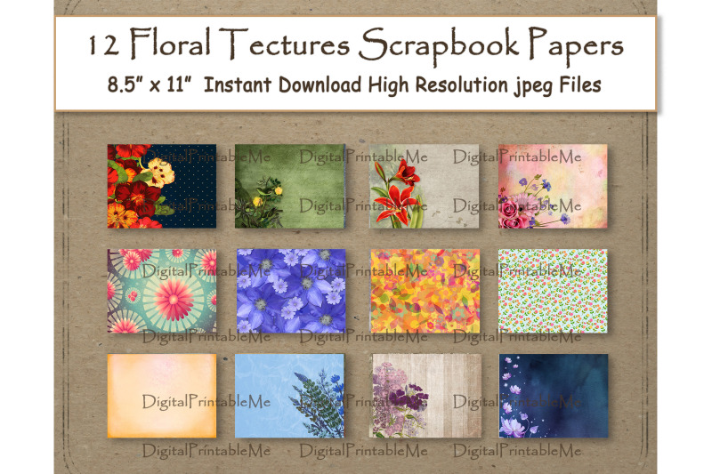 floral-digital-paper-8-5-quot-x-11-quot-flowers-textured-scrapbook-paper-pages