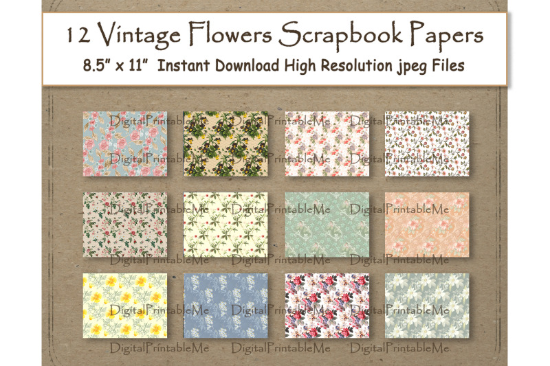 vintage-flowers-digital-paper-8-5-quot-x-11-quot-floral-scrapbook-paper-pages