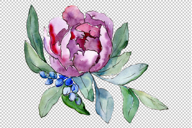 bouquet-heart-joy-watercolor-png