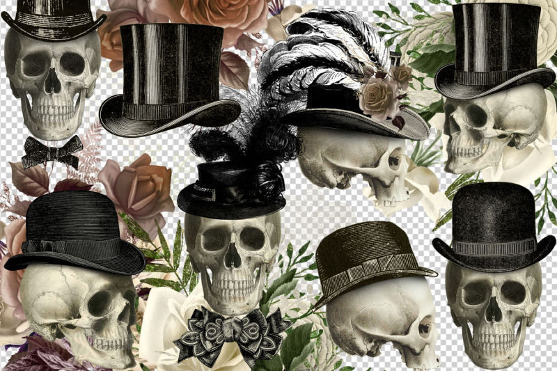 fancy-skulls-clipart