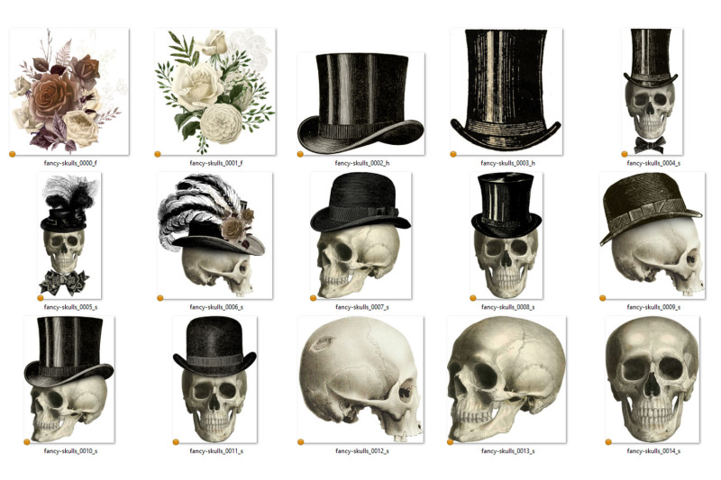 fancy-skulls-clipart