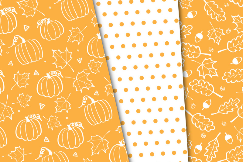 saffron-yellow-and-white-autumn-digital-papers-fall-background-patterns