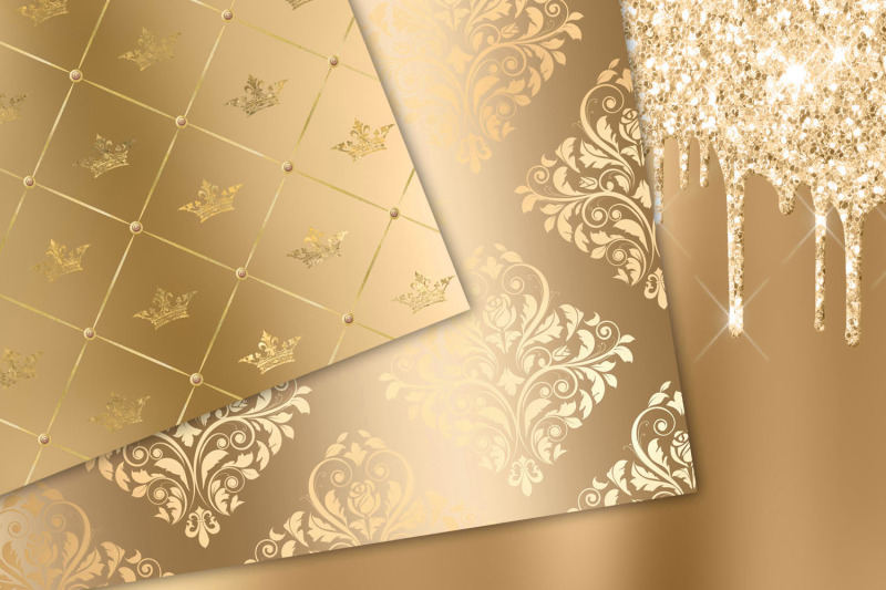 gold-bling-digital-paper