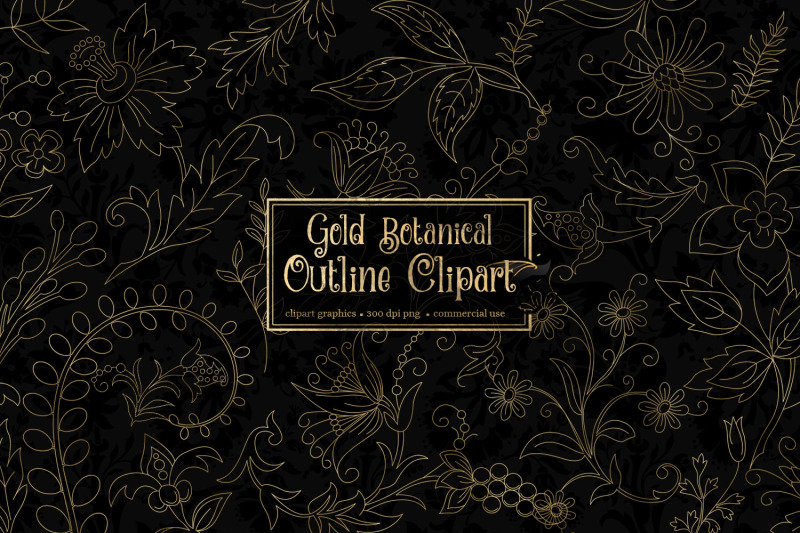 gold-botanical-outline-elements