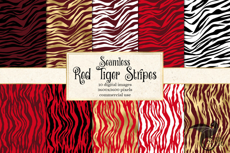 red-tiger-stripes-digital-paper