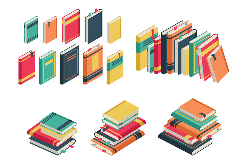 isometric-book-set-books-school-library-publishing-dictionary-textboo