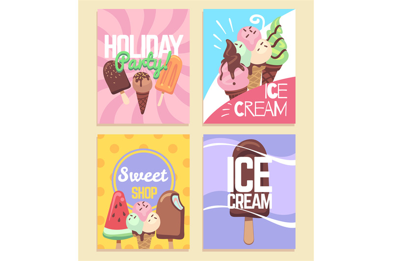 ice-cream-banners-summer-desserts-caramel-sundae-waffles-kids-sweet