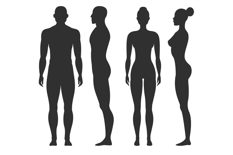 man-and-woman-silhouettes-human-body-outline-shapes-in-side-and-front