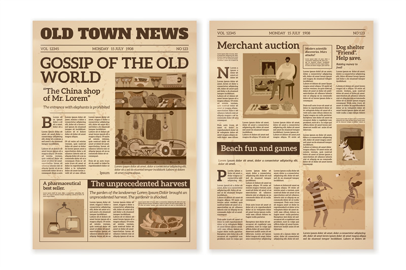 retro-newspaper-daily-news-articles-yellow-newsprint-old-magazine-me