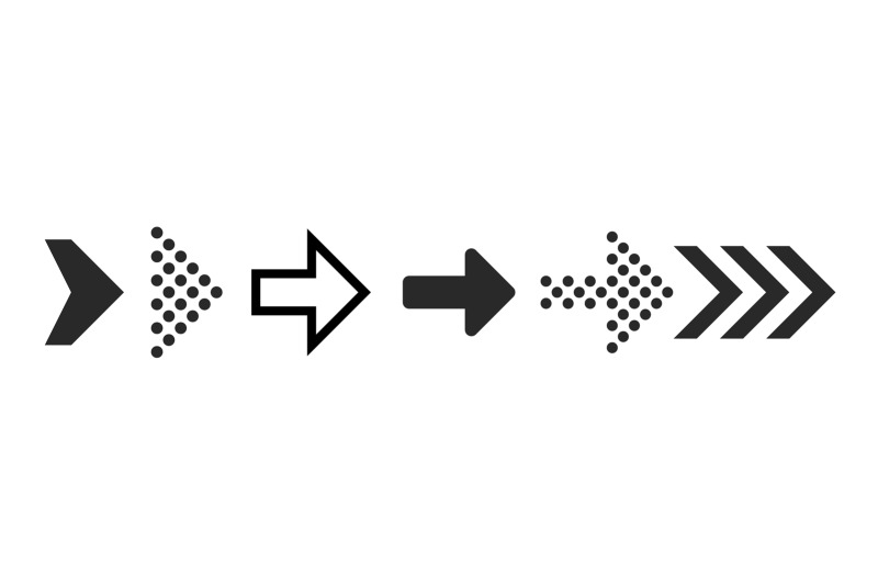 arrow-icons-black-digital-symbols-and-arrows-for-click-next-up-or-ri